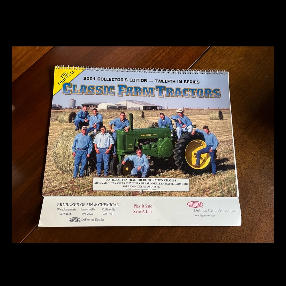 2001  Classic Farm Tractors collector calendar Dupont 12th In Series